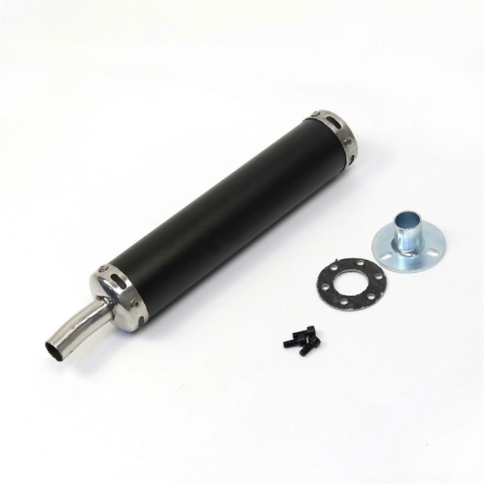 Motorcycle Exhaust Pipe 6x28cm Adjustable Racing Muffler Link Pipe for Moto Exhaust Systems (Size: A)
