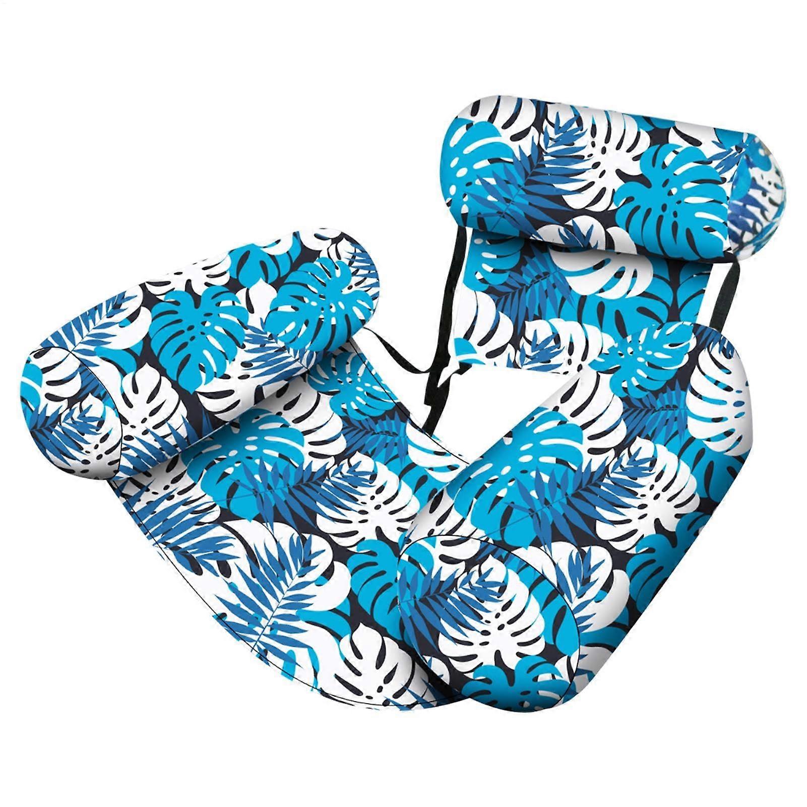 Swimming Hoop for Adults Inflatable Water Lounger Pool Hammock, Floating Carry Hammock for Summer Lake River Vacation Beach Party Bathing Fun, Blue