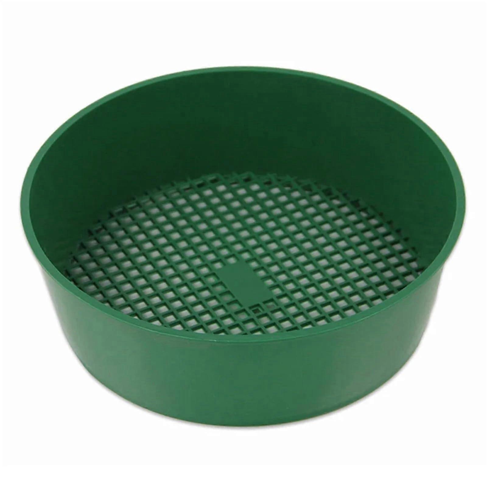 Plastic Garden Sieve, Garden Tool, FineMesh Soil Sieve, Sieving Tool, Mining Sand Sieve for Soil and Gravel Grid, Handheld Seed Planter (1Pc)