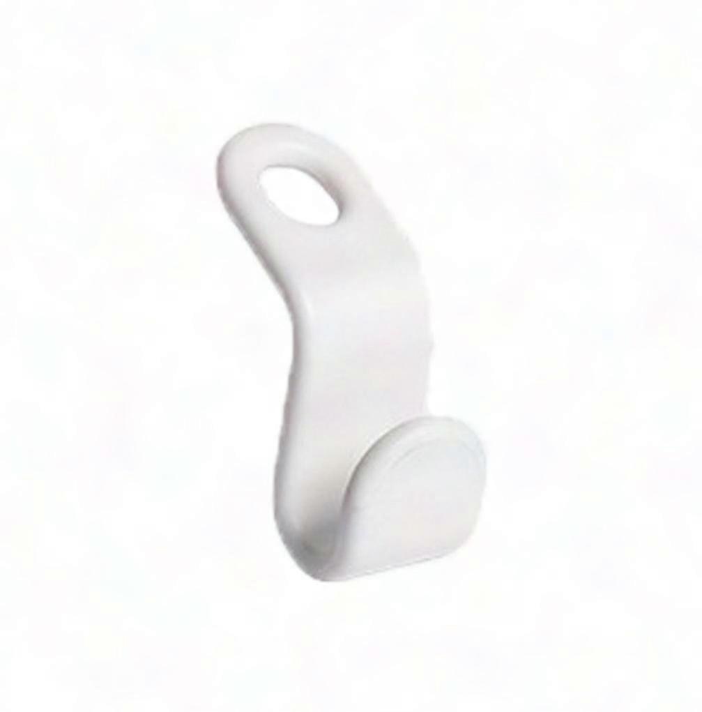 6 Pack Plastic Hanger Hooks, Space Saving Hooks for Cabinets, White - Practical & Durable