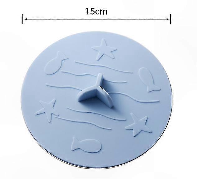 3-Pack Sink Stopper, Universal Fit, Blue, 15cm Size