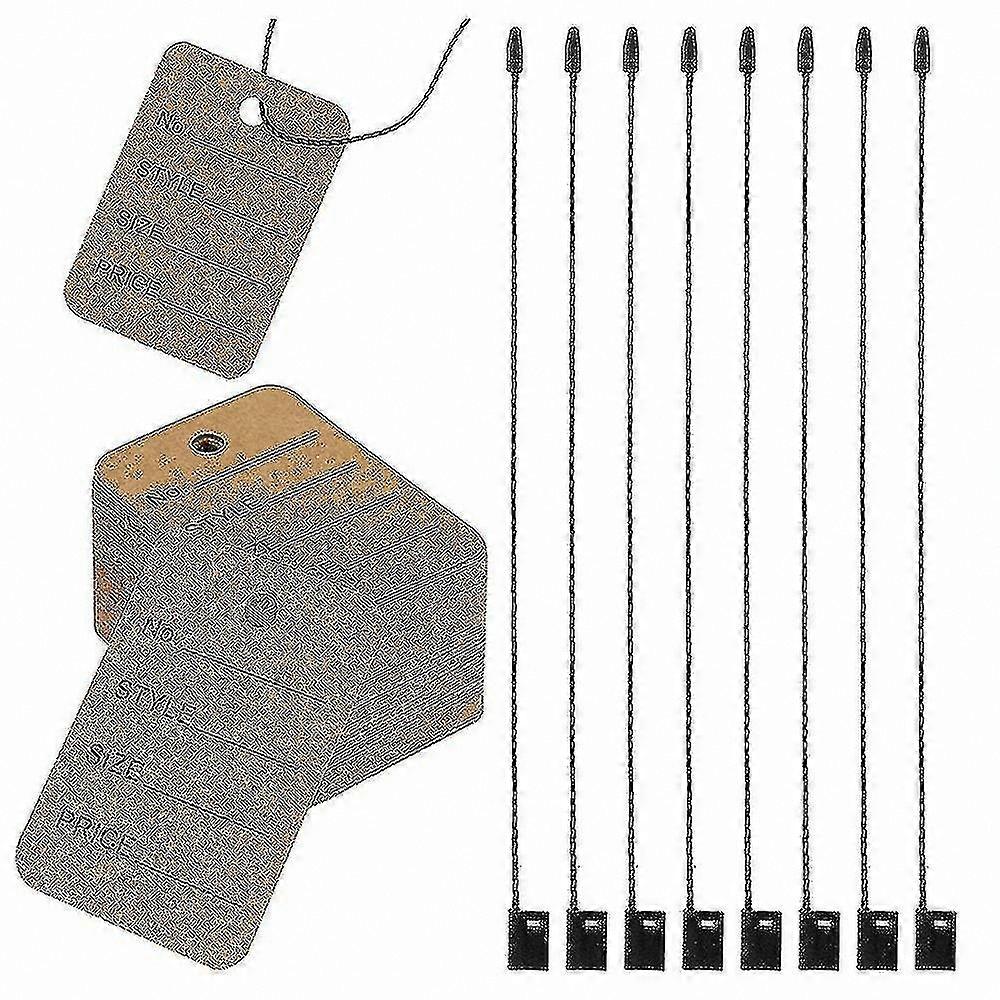 Clothing Price Tags with Hang Tag Strings, 1000 Count Unstrung Marking Labels for Apparel