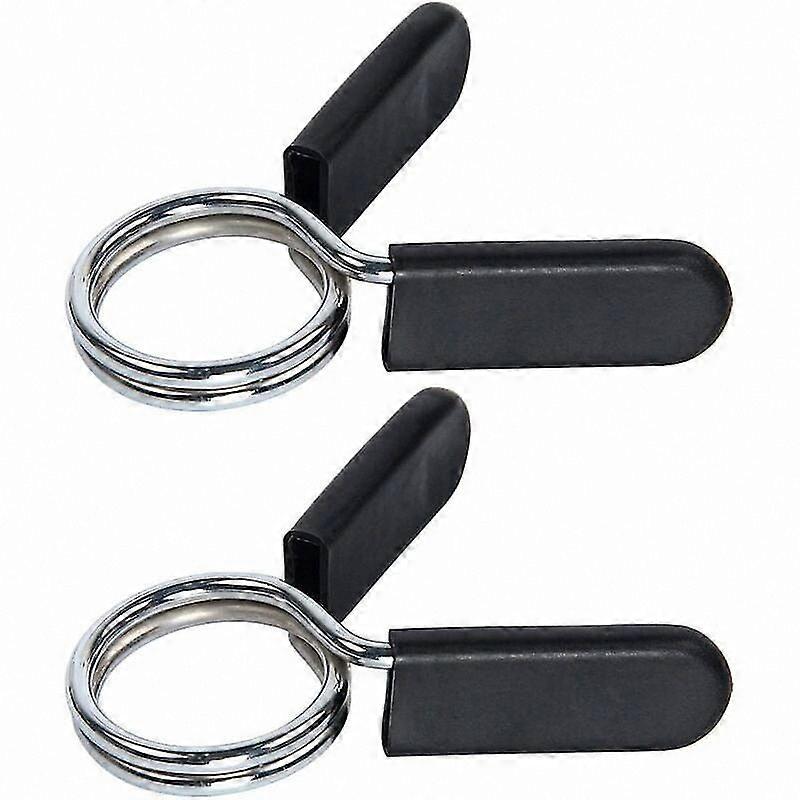 Pair of 25mm Dumbbell Clamps with Rubberized Handles and Spring Mechanism