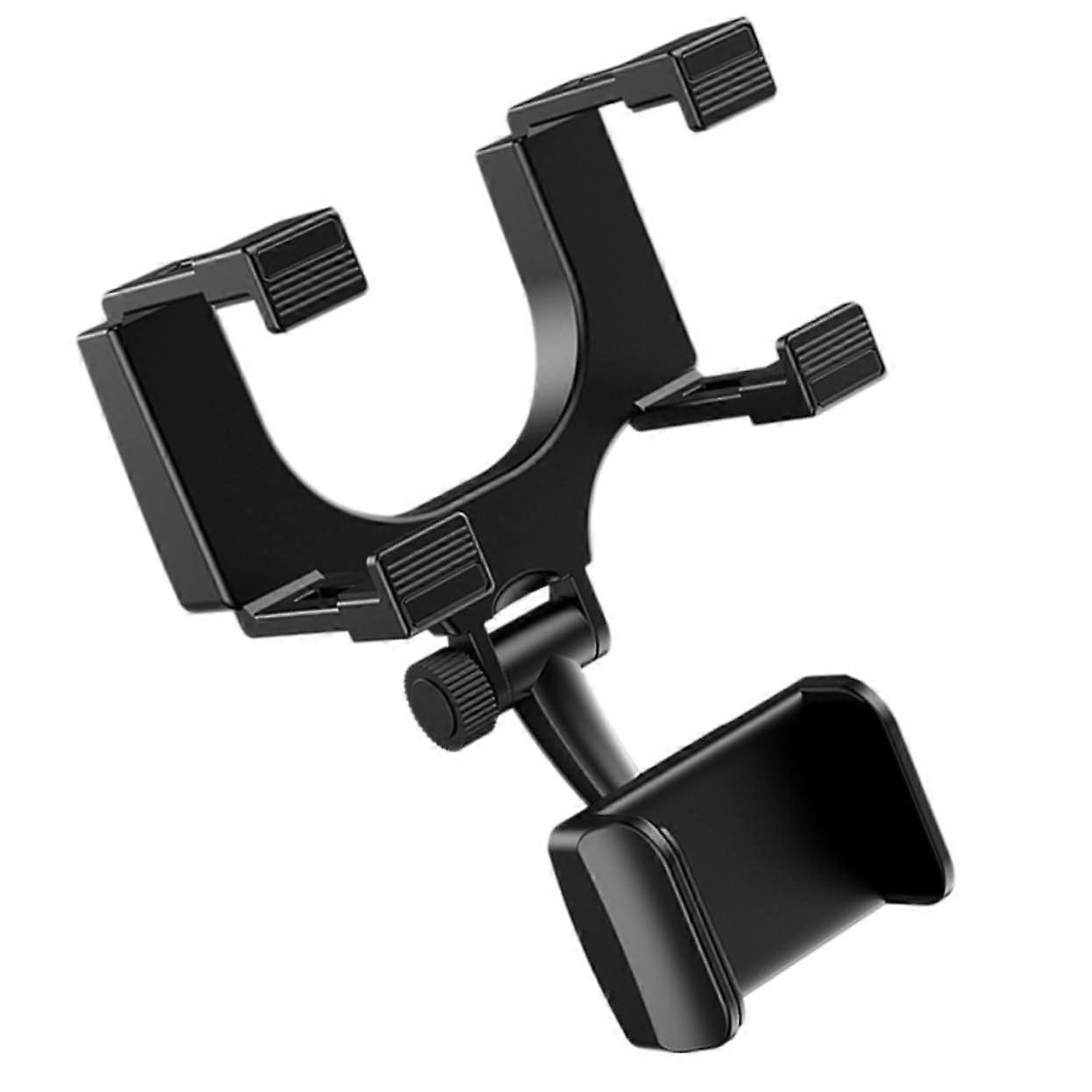 Car Phone Holder with Mirror Mount for Mobile Phones, Durable Clip for GPS Navigation, Compatible with Universal Phone Models