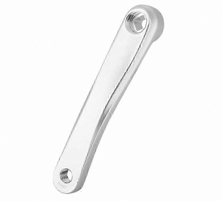 Silver 170mm Alloy Left Crank Arm for Bicycles, Square Hole Design, Universal Replacement Part