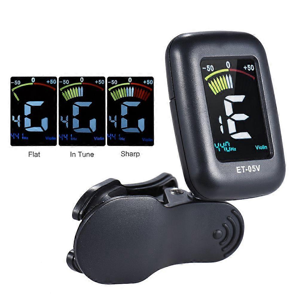 eno ET-05V Professional Clip-on Tuner Automatic Tuning Mode with Colorful LCD Display for Violin Viola Cello Double Bass Chromatic