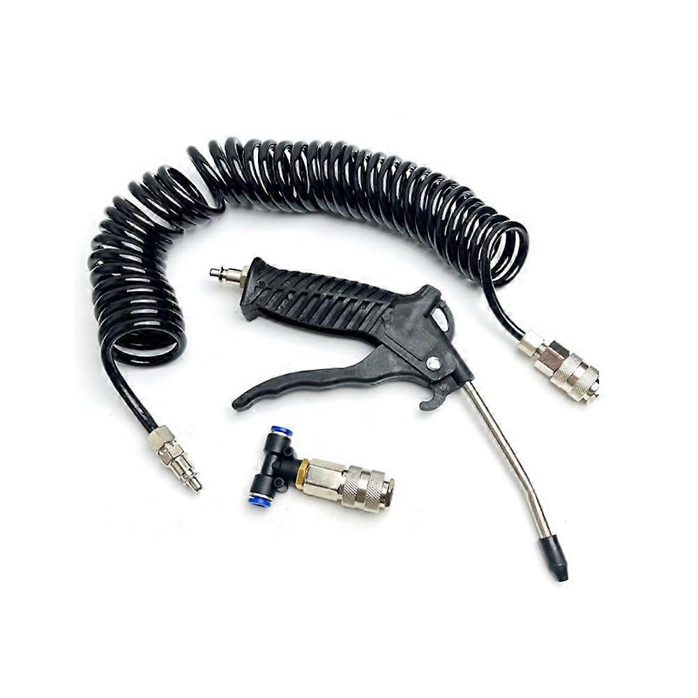 Air Blow Duster Set with 5 Meter Long Coil Hose for Truck Air Compressor Dust Removal Ref: 5066