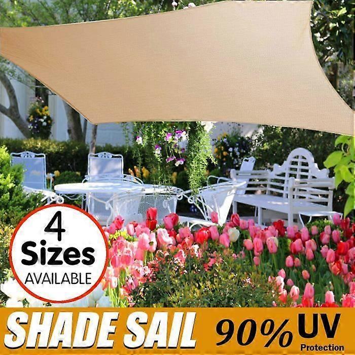 TEMPSA Shade Sail - Square - Beige - 2m x 2.5m - 160g/m - 90% UV resistant