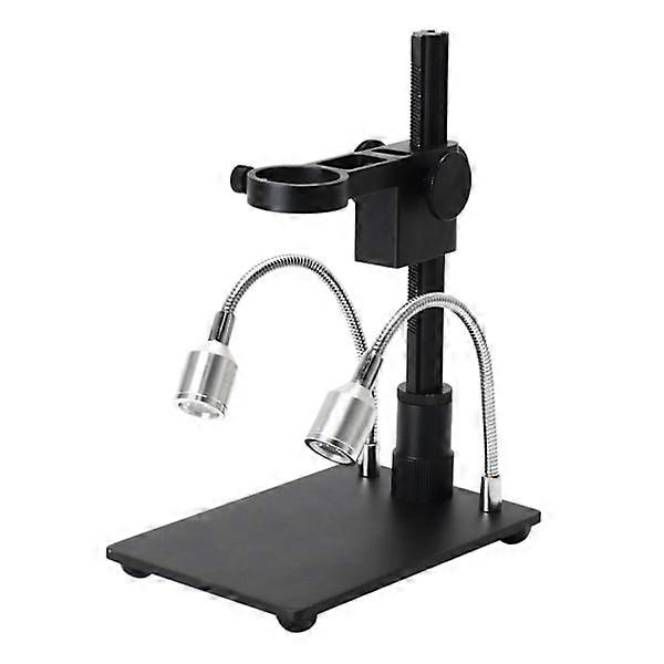 Adjustable Professional Bass Stand with 2 Lights, Desktop Support, Aluminum Alloy Bracket