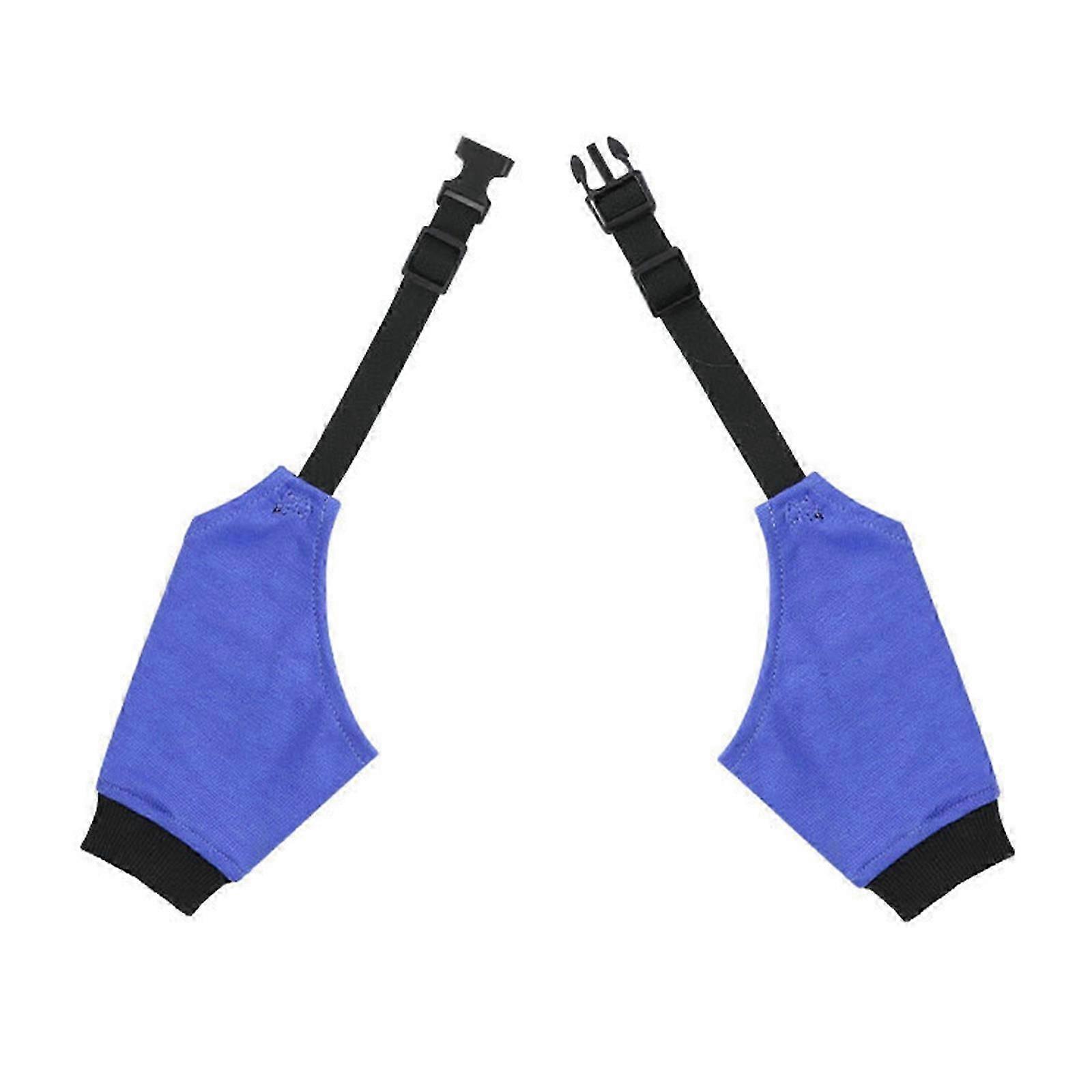 Adjustable dog elbow protector for front leg - soft padded bracer gray