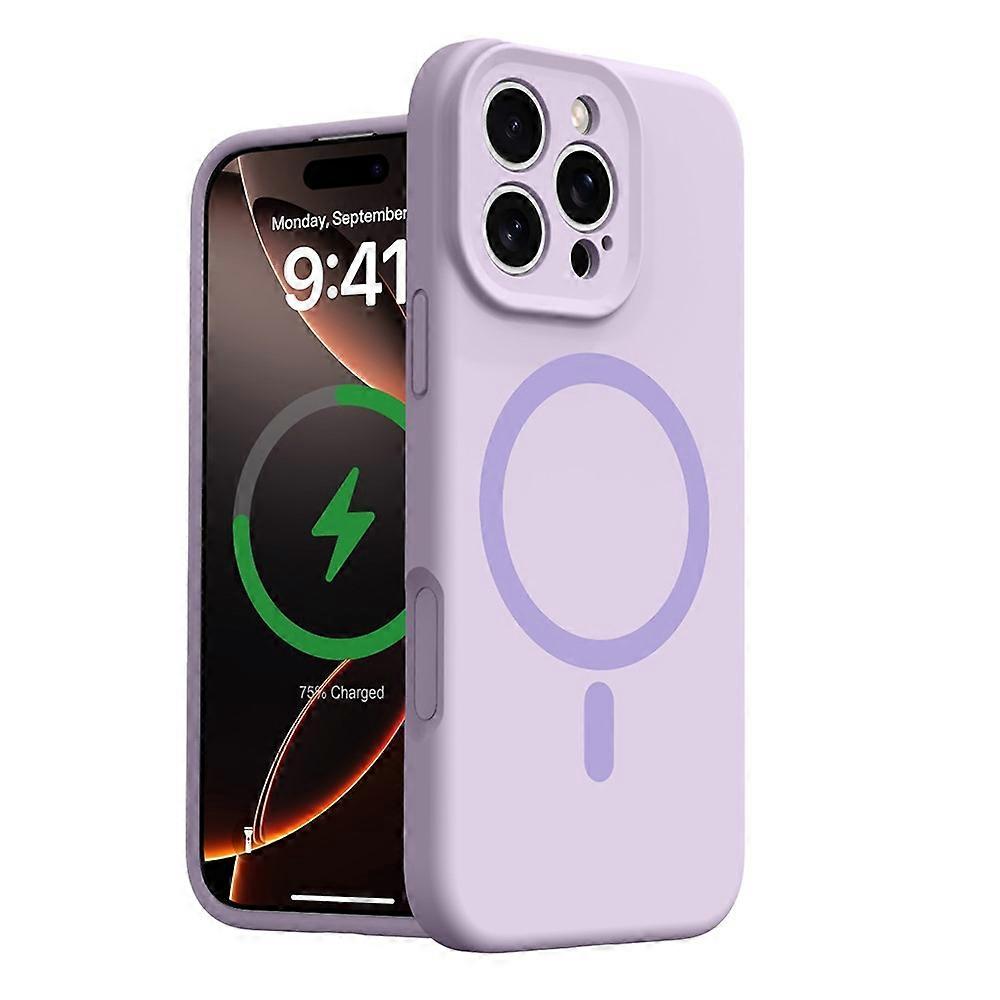 Compatible For iPhone 16 Pro Case Compatible with MagSafe Precise Cutouts Liquid Silicone + PC Phone Cover