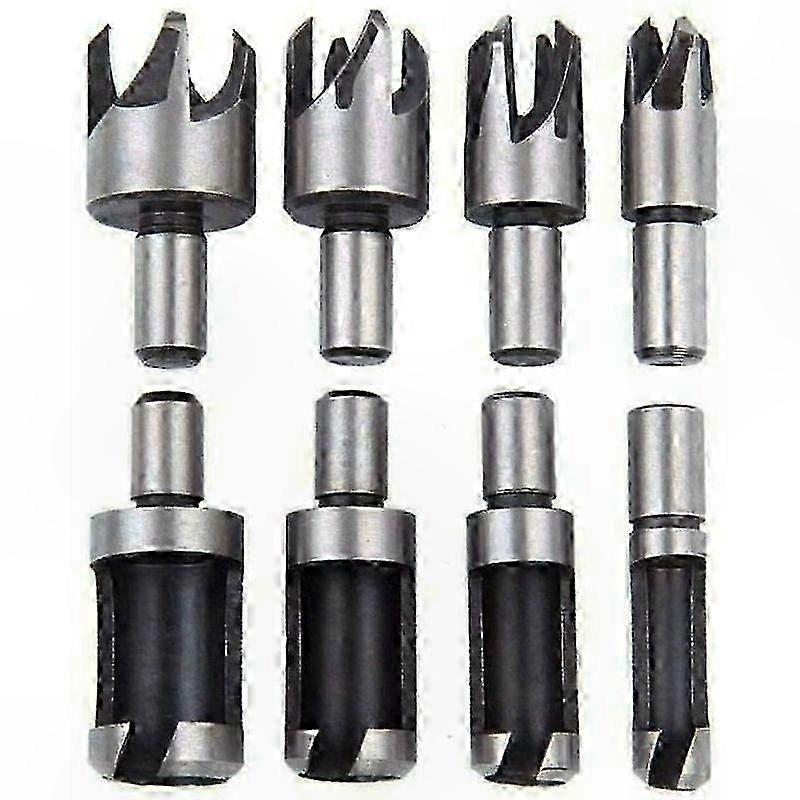 8-Piece Woodworking Drill Bit Set for Dowels and Tenons - Countersink Tool Kit