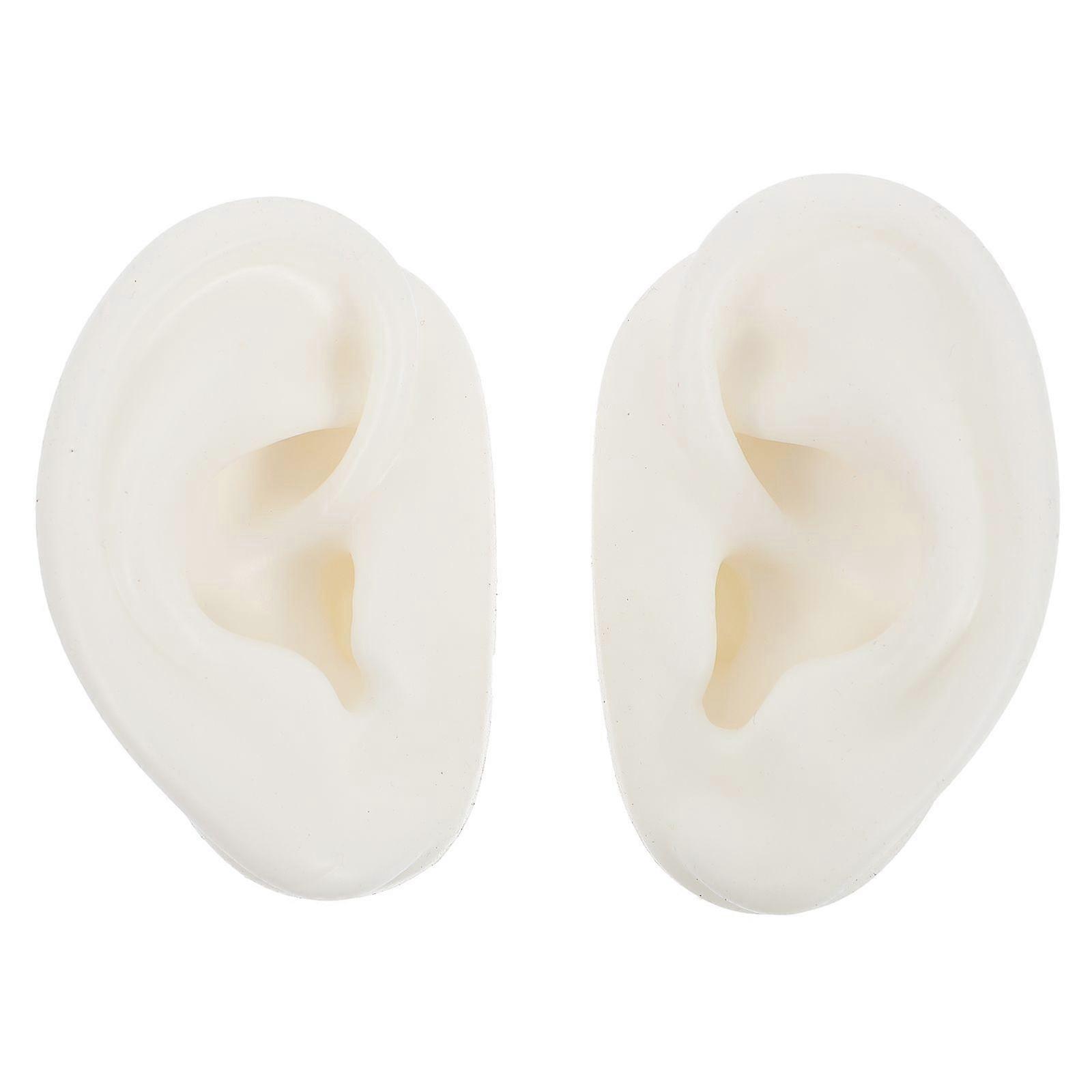 1 Pair Silicone Ear Model Reusable Simulation Human Ear Model for Shop Window Displays