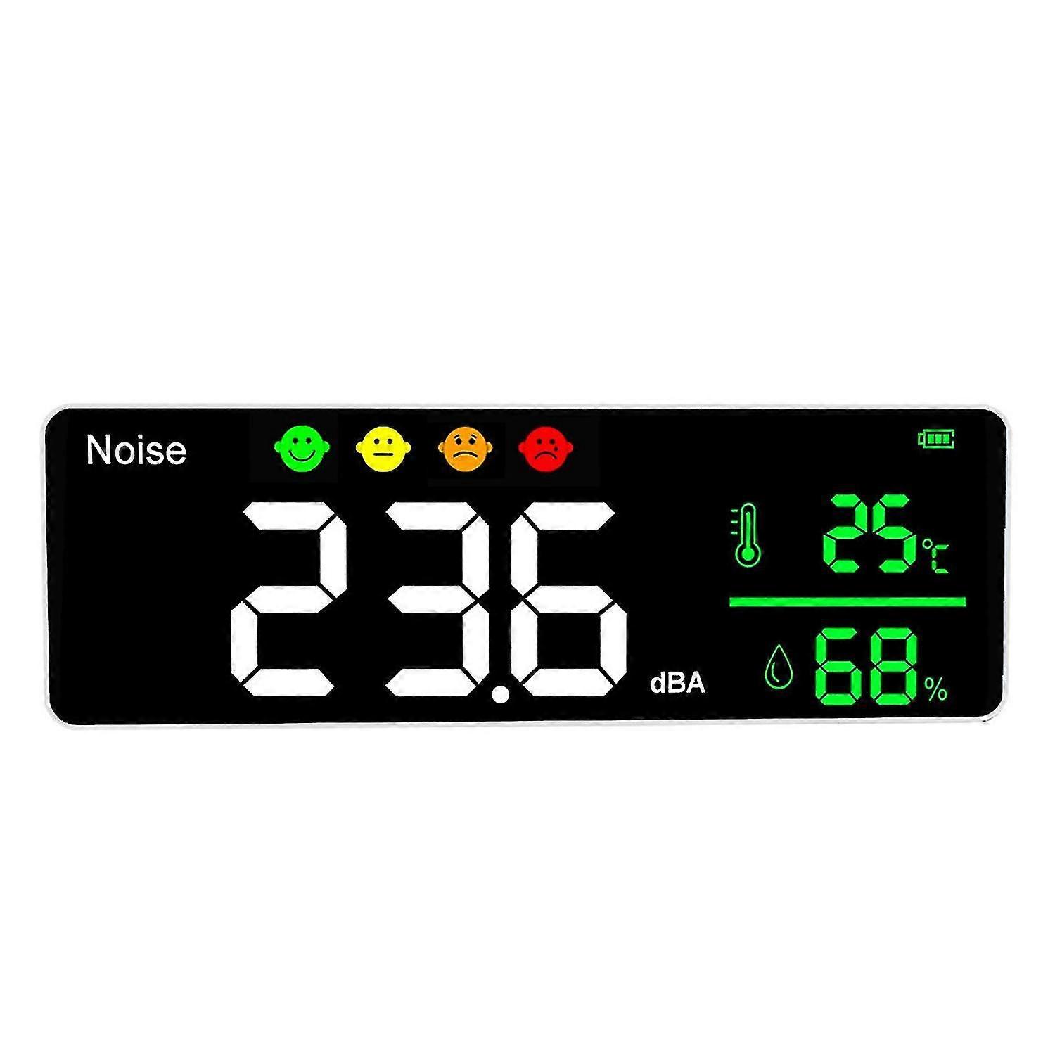 Decibel Meter Wall Mounted Large Screen Temperature Humidity Meter ...