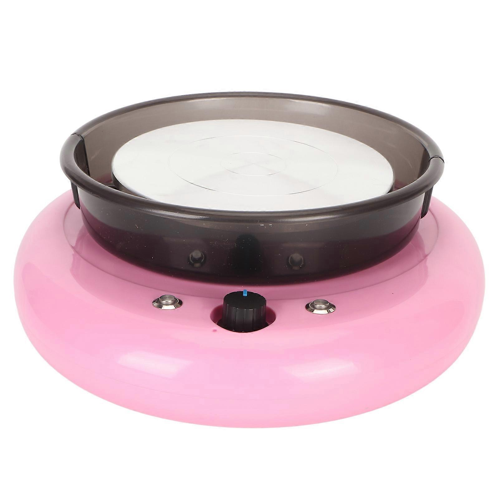 Mini Pottery Wheel 0-2000RPM Adjustable Speed Pink US Plug