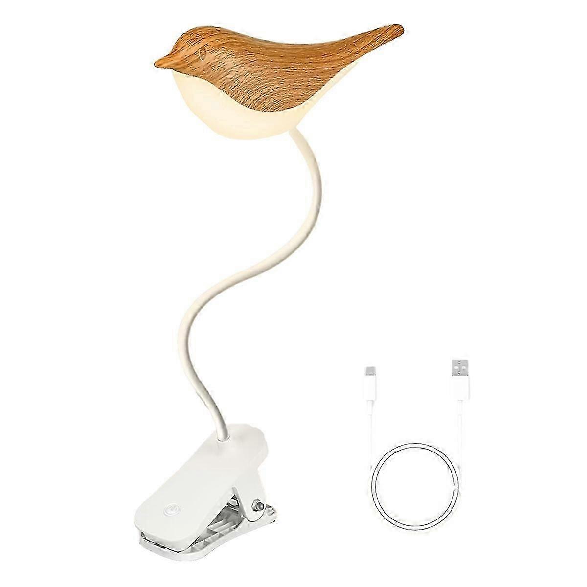 Small Bird Lamp,Dimmable and Cordless Bird Night Light, USB Rechargeable Touch Sensor Control Table