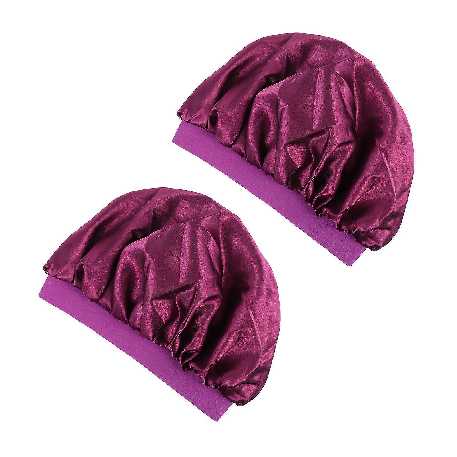 High Elasticity Headband for Sleeping 2Pcs Wide Side Elastic Sleeping Hats