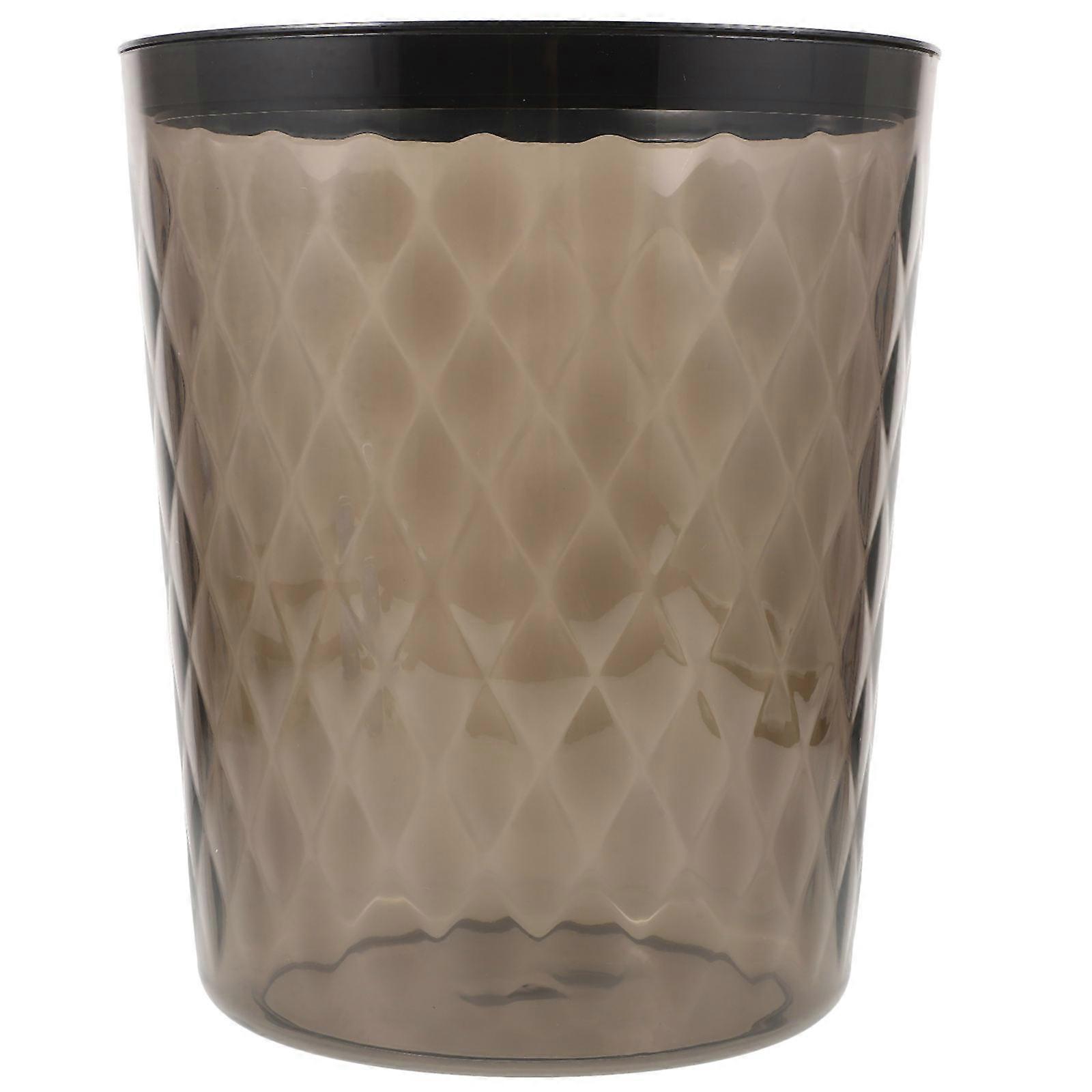 Black Plastic Trash Can for Kitchen or Bedroom with Sturdy Material and Compact Size 12.5 x 15.3 inches