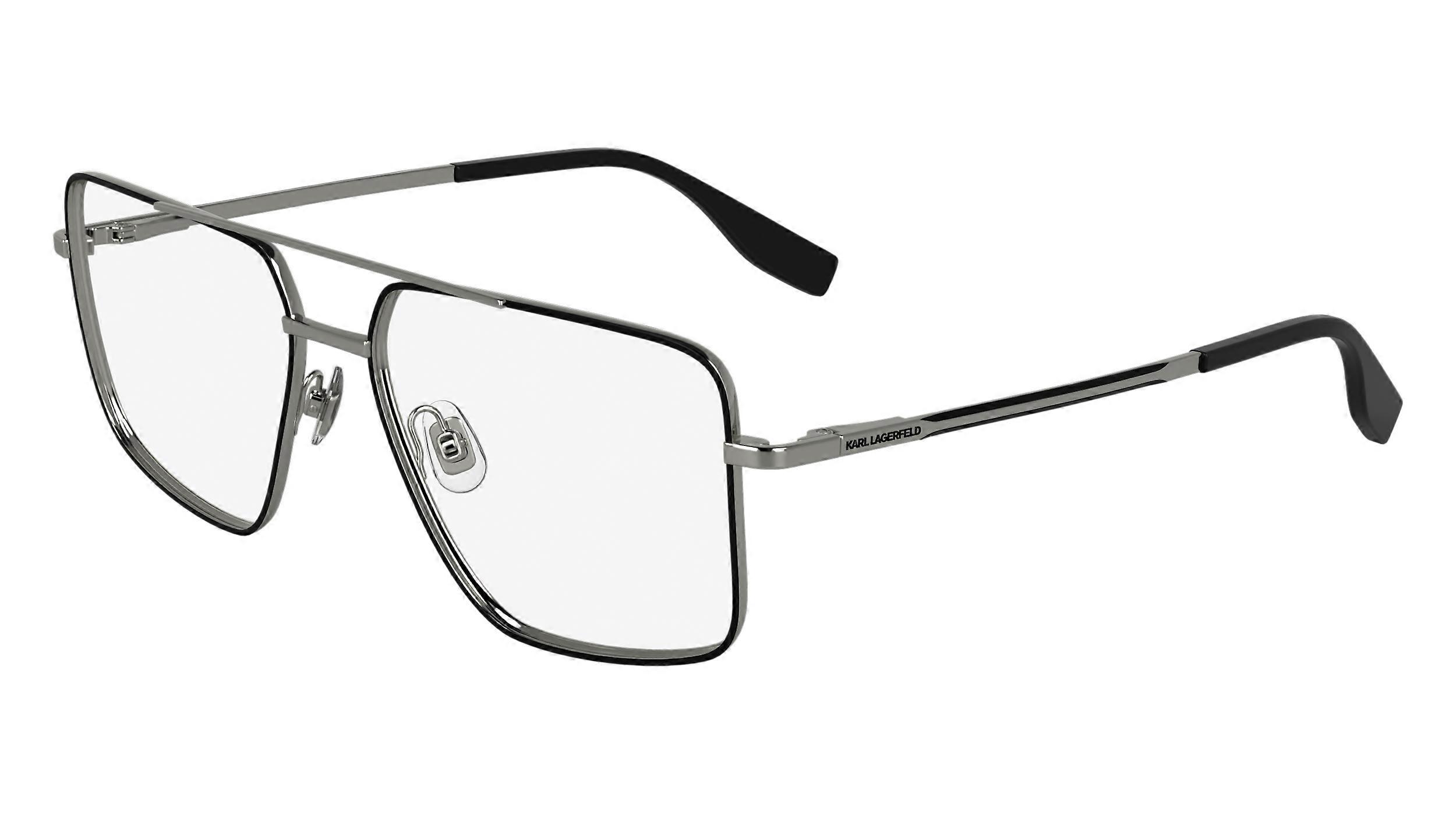 Eyewear Frames KARL LAGERFELD KL357 N 044 BLACK/SILVER 56/15/140 MALE