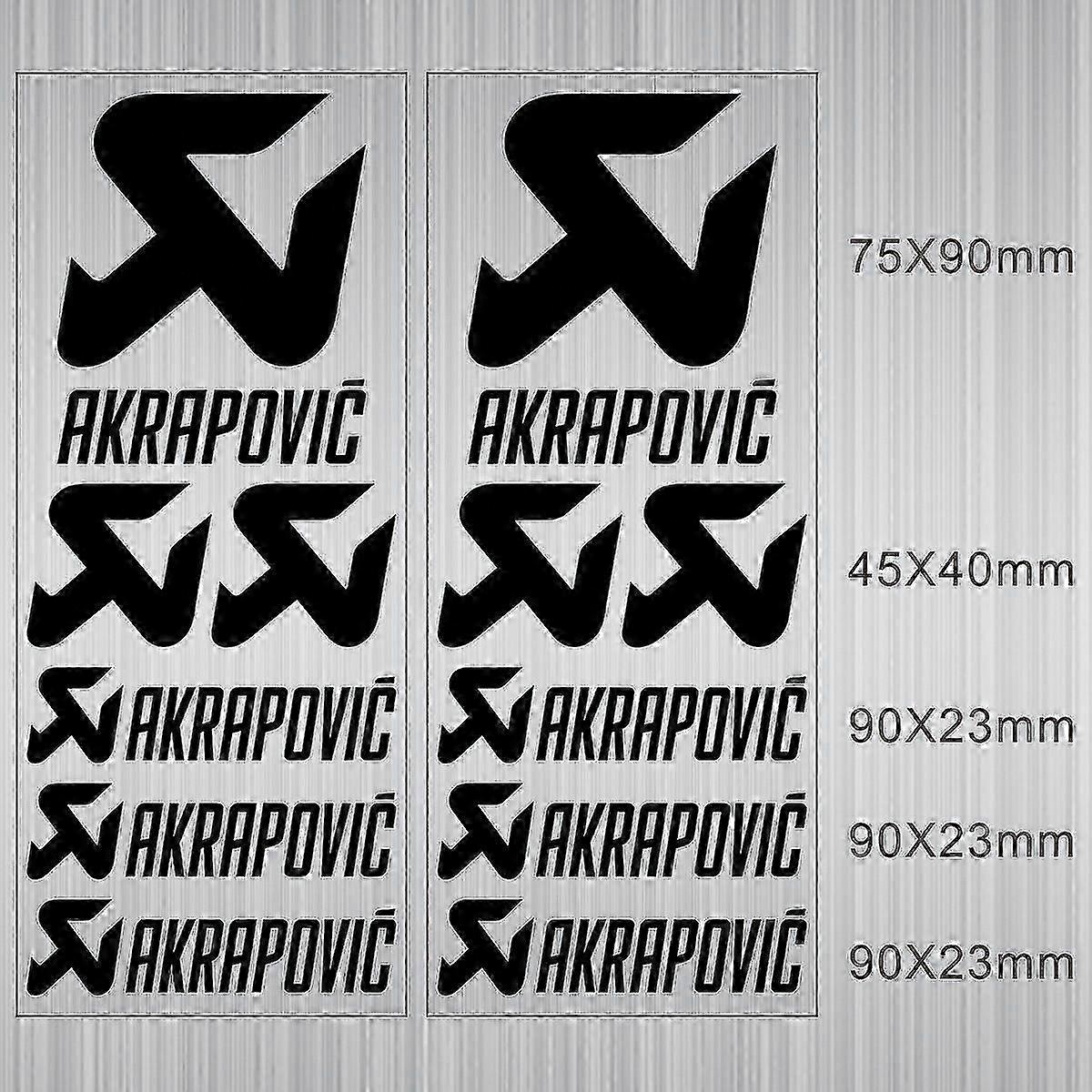 1 αυτοκόλλητο εξάτμισης ζεύγους Akrapovic για τη μύτη σιγαστήρα σωλήνων σιγαστήρα Αυτοκόλλητο βινυλίου κρανών δεξαμενών