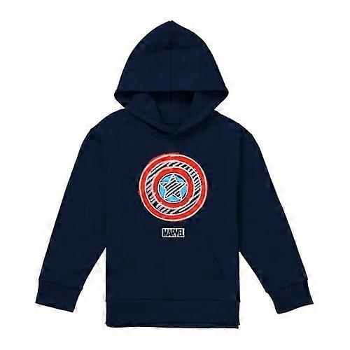 Captain America Childrens/Kids Shield Chalk Board Pull Over Hoodie