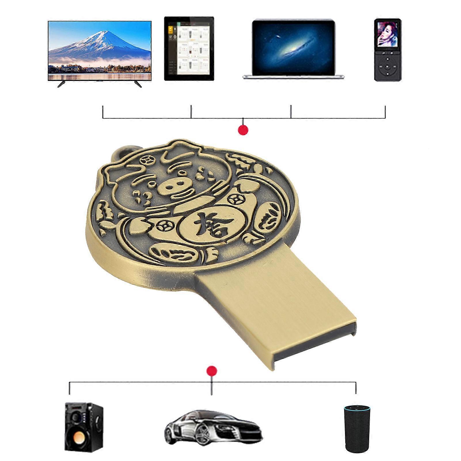 Flash Drive USB 2.0 Portable Metal Waterproof Memory Stick for Computer Laptop TVs16GB 