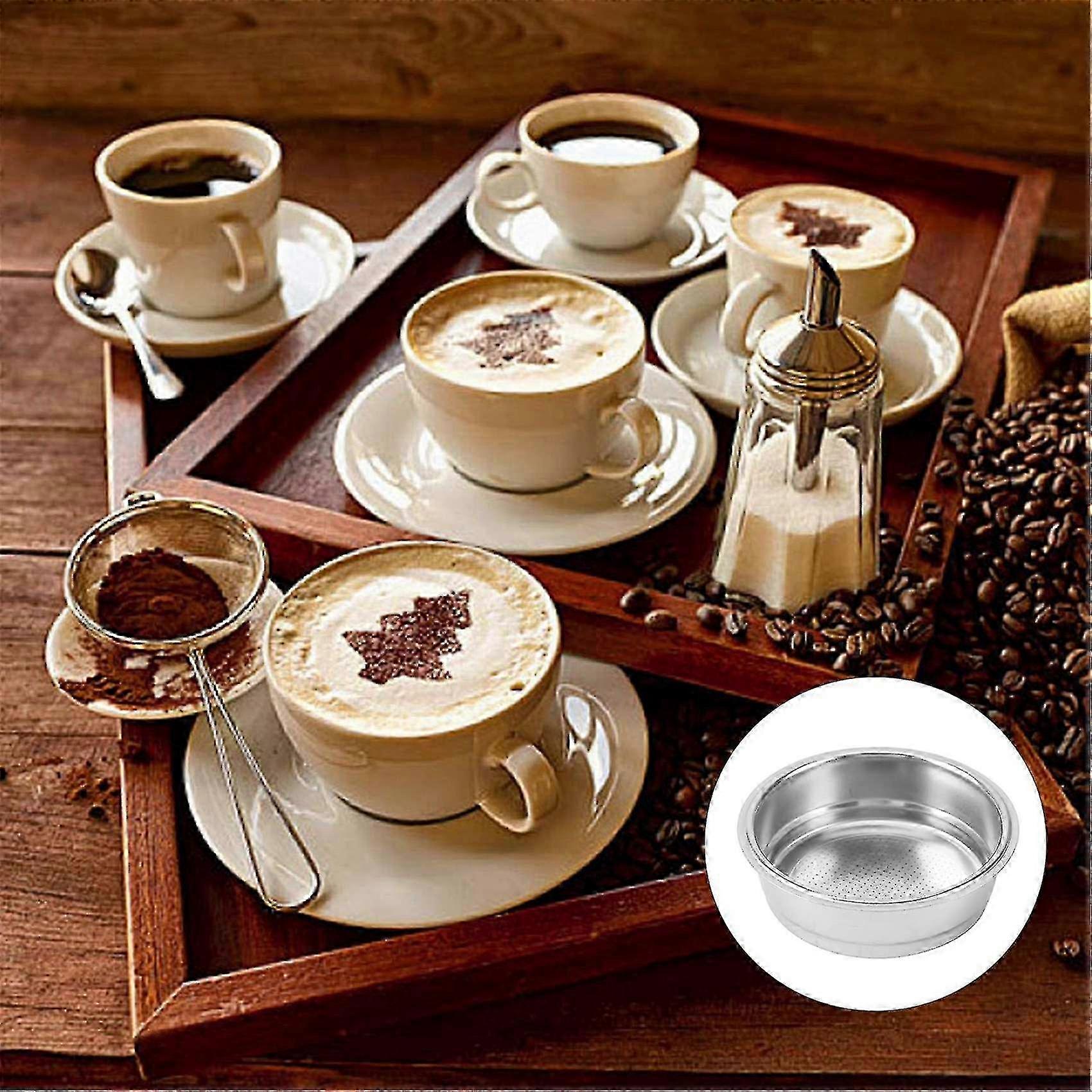 51mm Coffee Filter Basket Compatible with Bottomless Portafilter 1/2/4 Cup