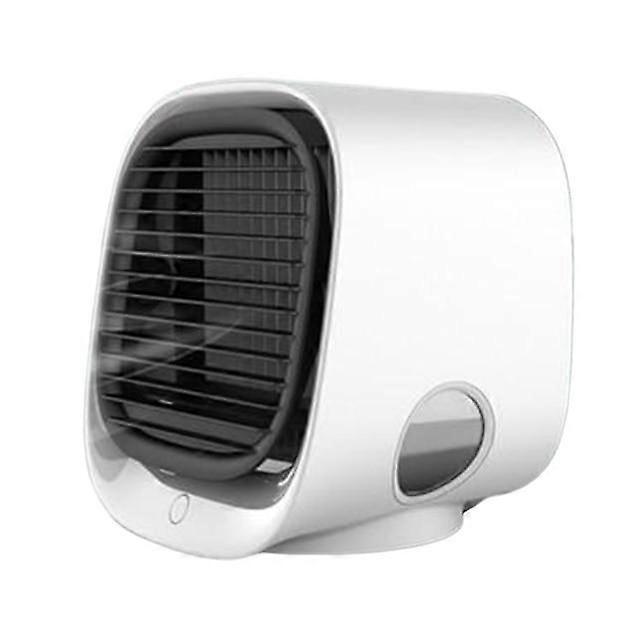 Fan Air Conditioner With Night Light Portable Humidification Desktop Air Cooler Multifunction(White)