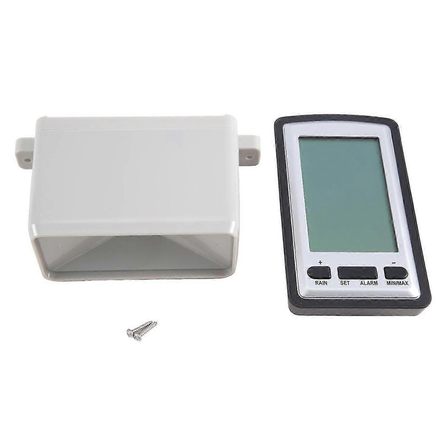 Wireless Rain Meter Gauge Weather Station Indoor/Outdoor Temperature Recorder