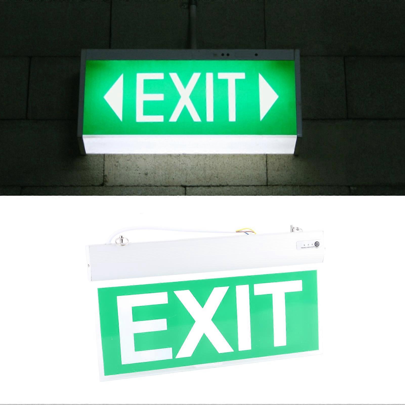 110-220V Acrylic 3W 12 LED Emergency Exit Sign Light Safety Lamp