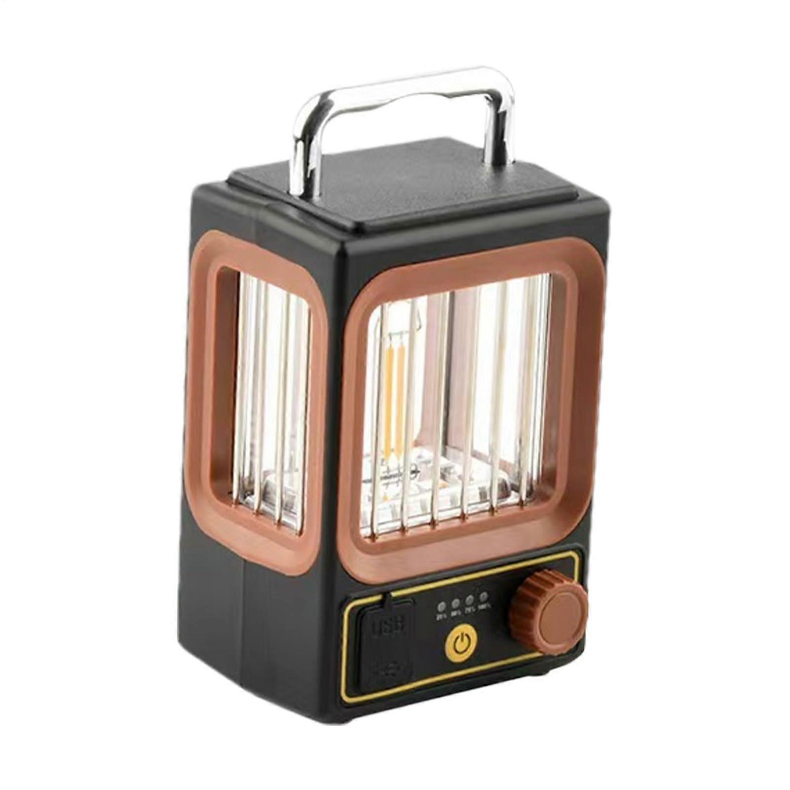 Solar Camping Lantern Outdoor Table Torch LED Light Red Portable Power Bank Tent Lamp