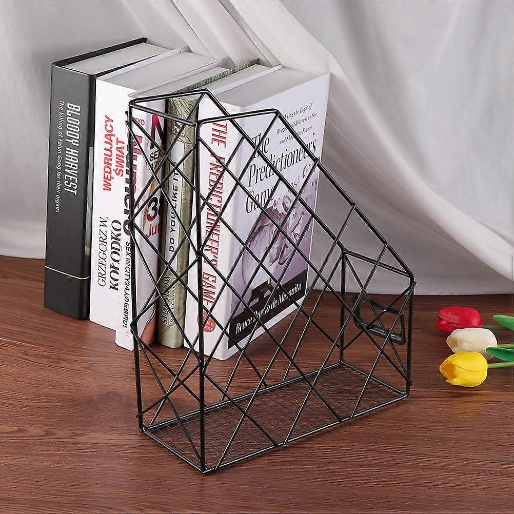Bookshelf for Documents Iron Desktop Bookshelf for Home Study Assorted Color File Organization 3Set