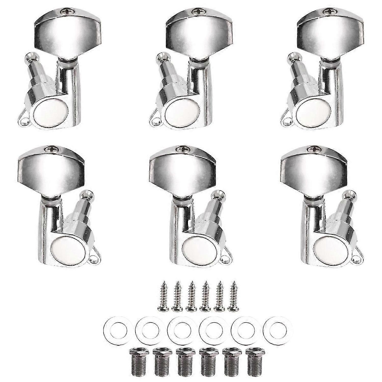 6Pcs Sealed Guitar String Pegs Locking Tuners 3L3R Tuning Pegs String Tuner Acoustic Guitar Tuner Kn