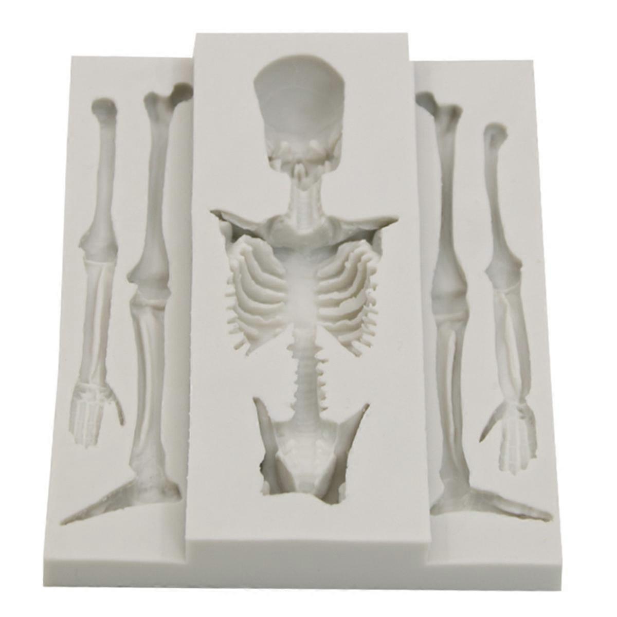 Skull skeleton Chocolate Silicone Molds 3D Skeleton Bone Mold