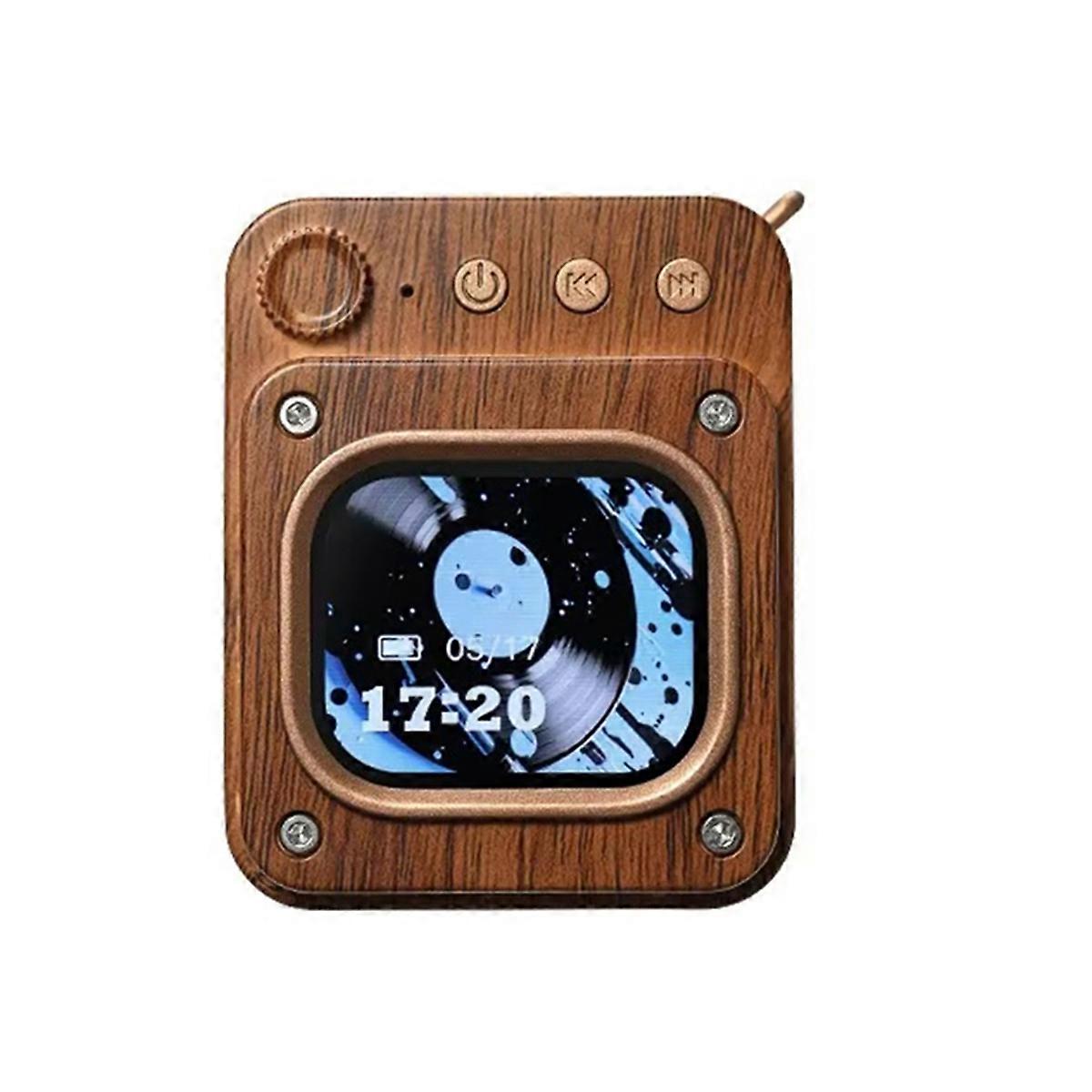 Vintage Bluetooth Speaker Multi-Functional Smart Mini Speakers Outdoor Portable Speaker Touch Screen