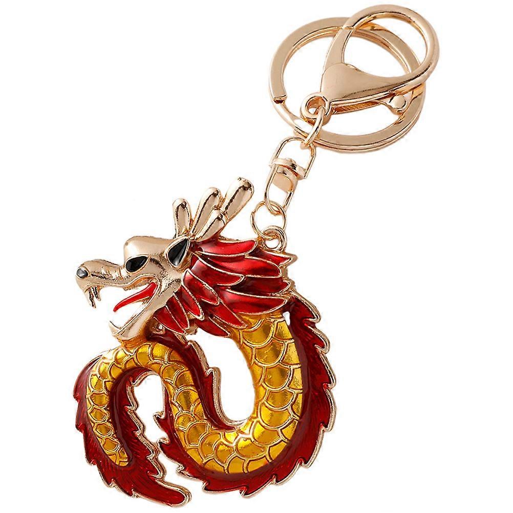Keychain Metal Cartoon Dragon Modeling Keychain with 3Pcs