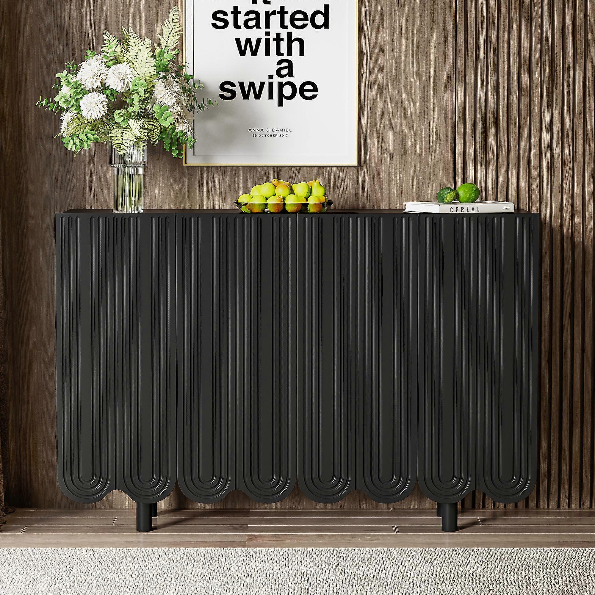 Modern Storage Cabinet Sideboard Dining Room Drop Close Hinges