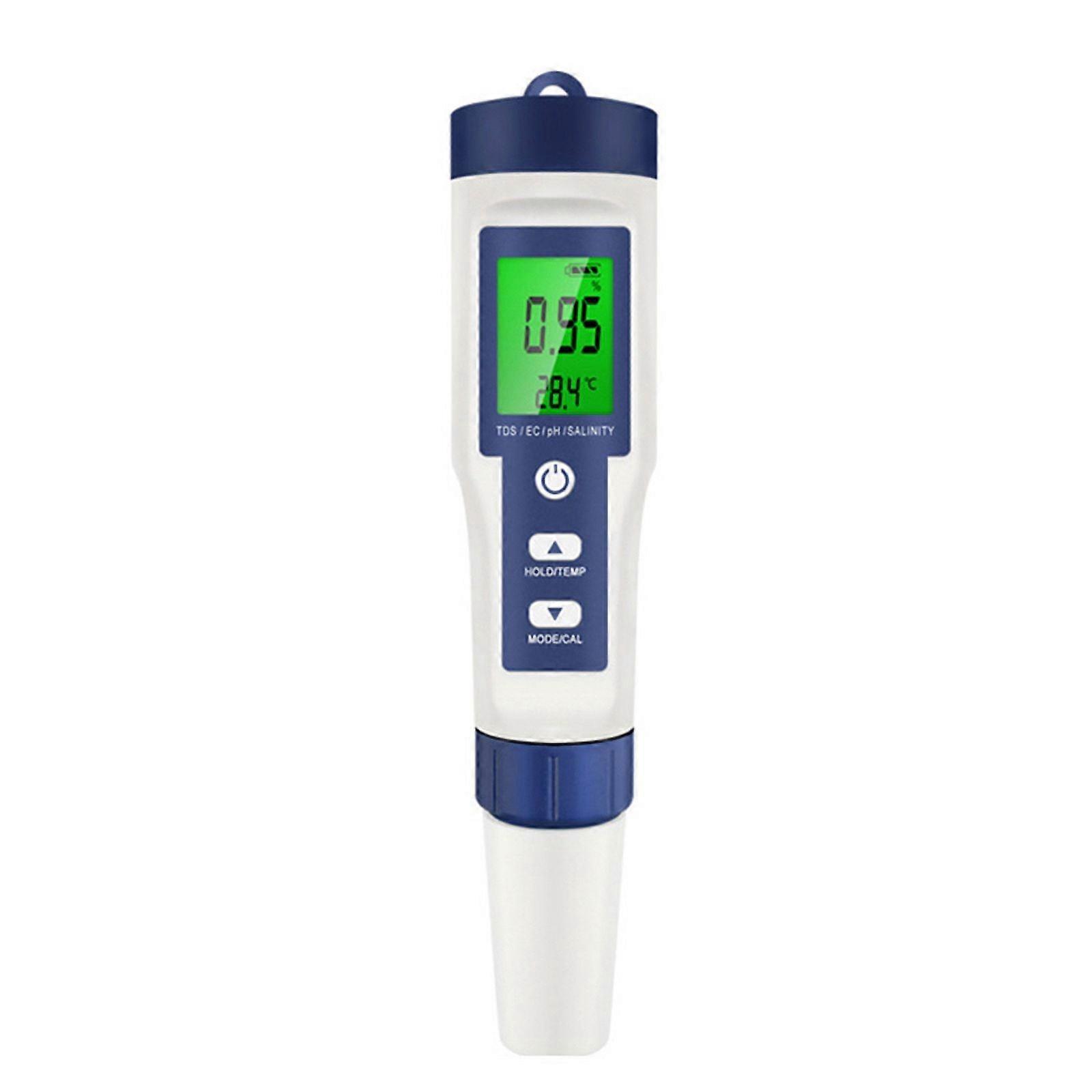 5 in 1 Digital Temperature Meter TDS/EC/PH/SALT /Salinity Water Quality Monitor Tester for Aquarium Acidimeter