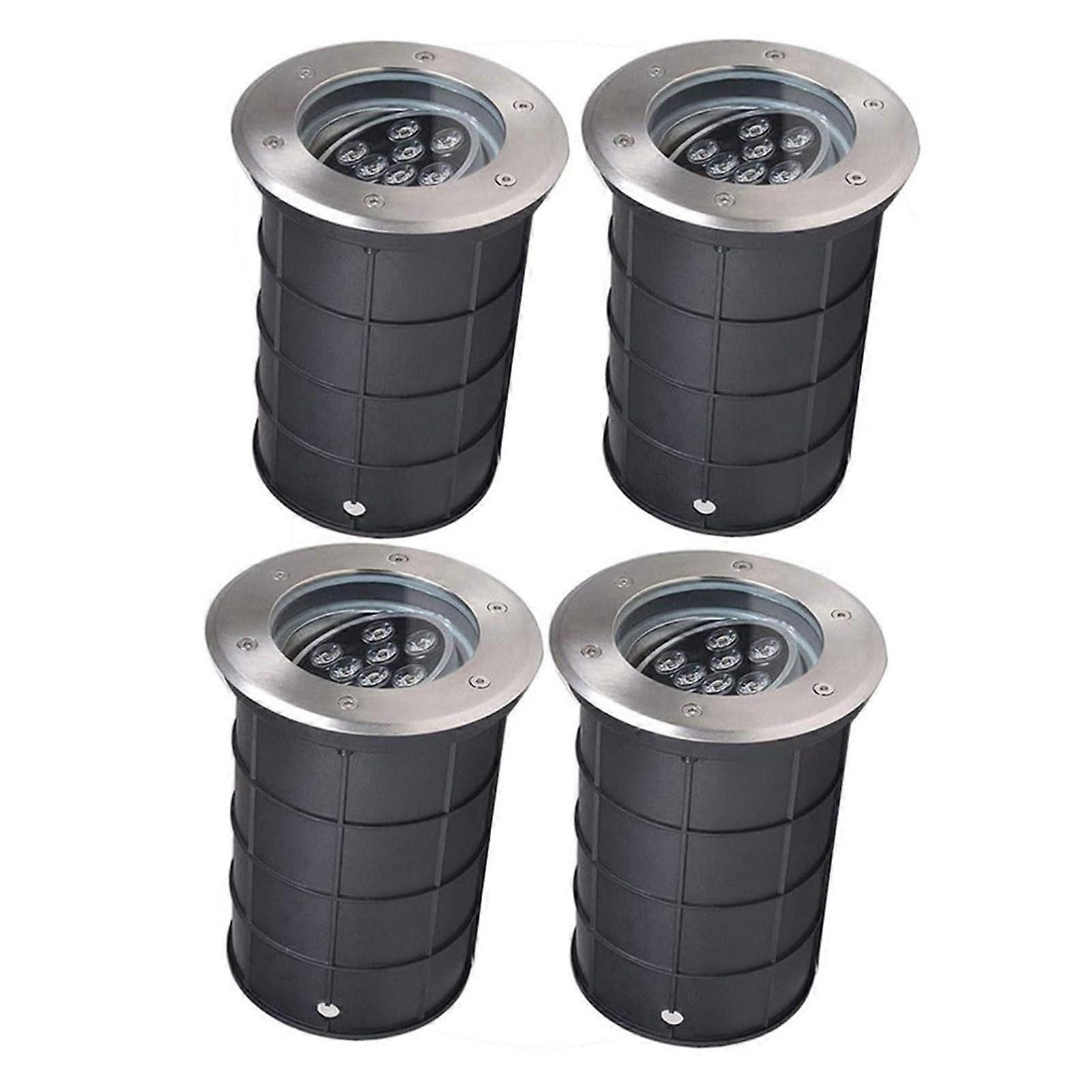 4PCS Outdoor Buried Lights Ground LED Landscape Lamp 12V Adjustable IP67 Waterproof Decking Lights for Lawn Aisle