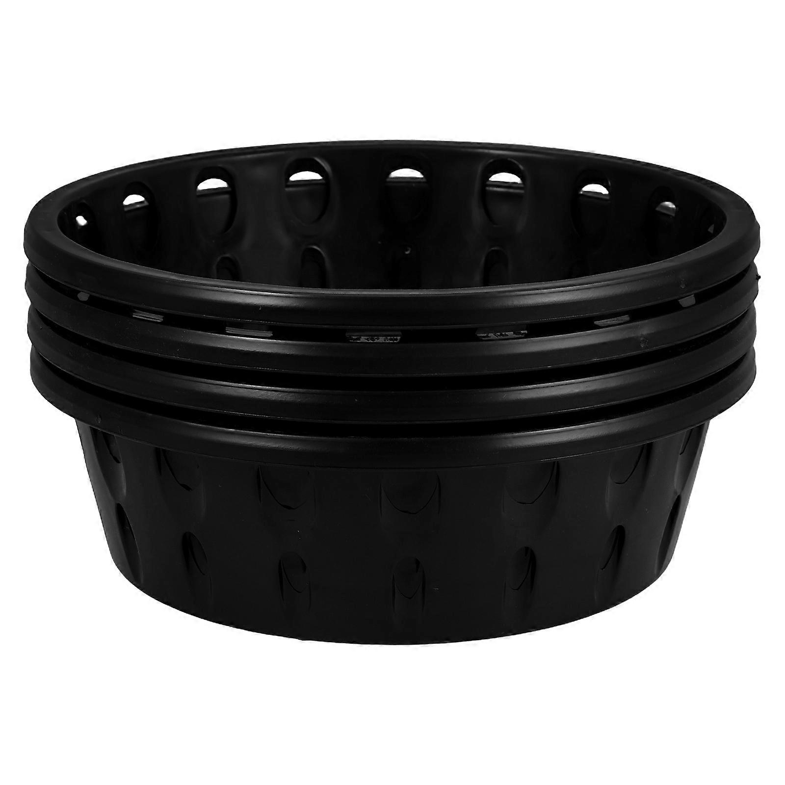 Black Plastic Melon Cradle for Fruit Display Secure Holder 4Pcs Set