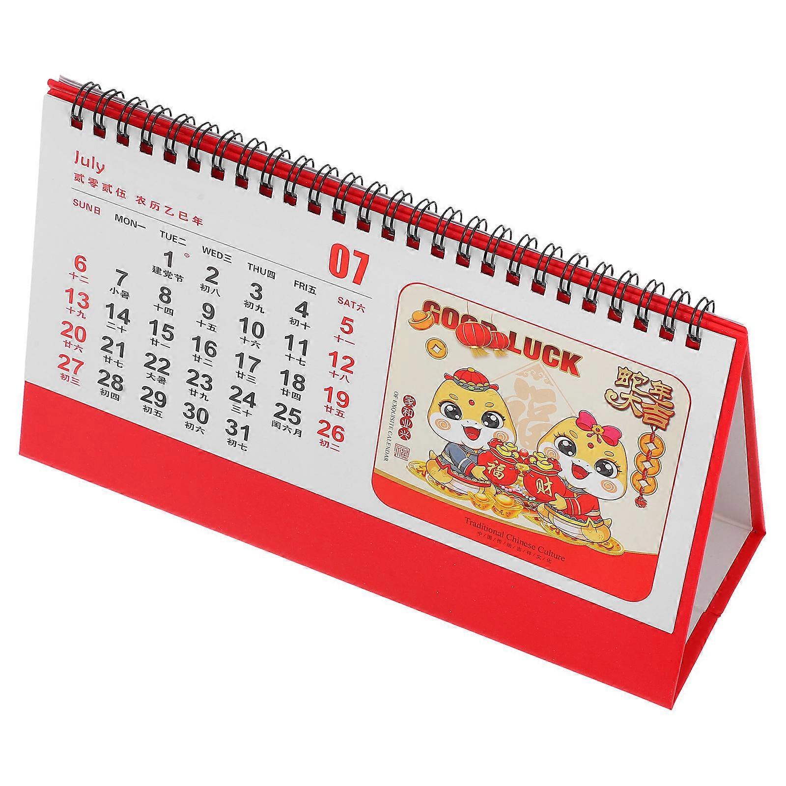 Flip Desk Calendar 2025 Rectangular Shape Monthly Planner For 4Pcs New Year Decoration