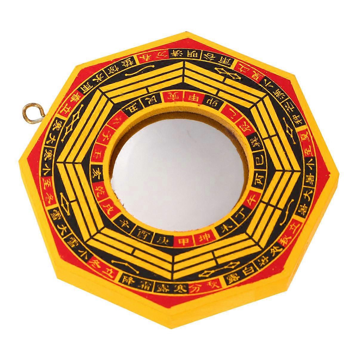 Fengshui Convex Mirror 1 Set Of 2Pcs 4 Inches For Home Office Use Multi Color Decorative Ornament