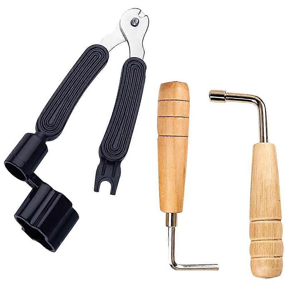 Guitar String Winder Tool 3 Sets for Musicians 12x5.5cm Assorted Color Practical Accessory