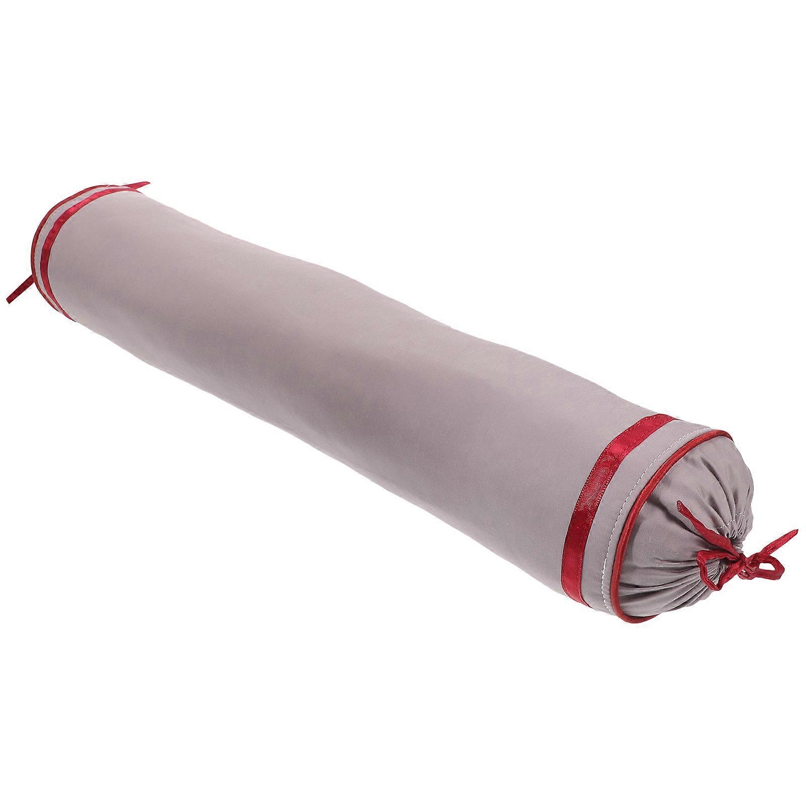 Round Pillow Case Cloth Neck Roll Pillow Cover for Home Use 3Pcs