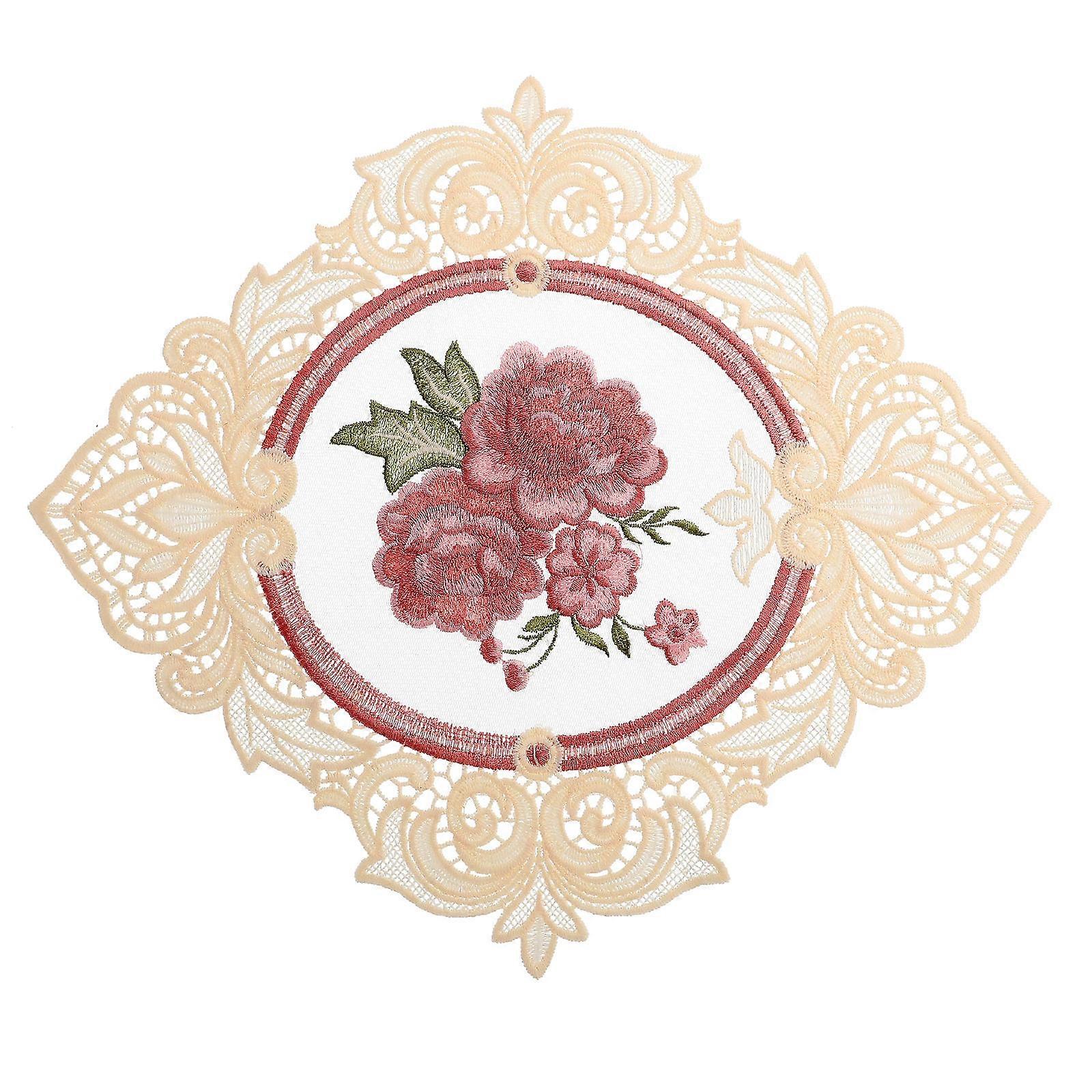 Table Cup Mat Decorative Lace Coaster for Dining Use 5Pcs