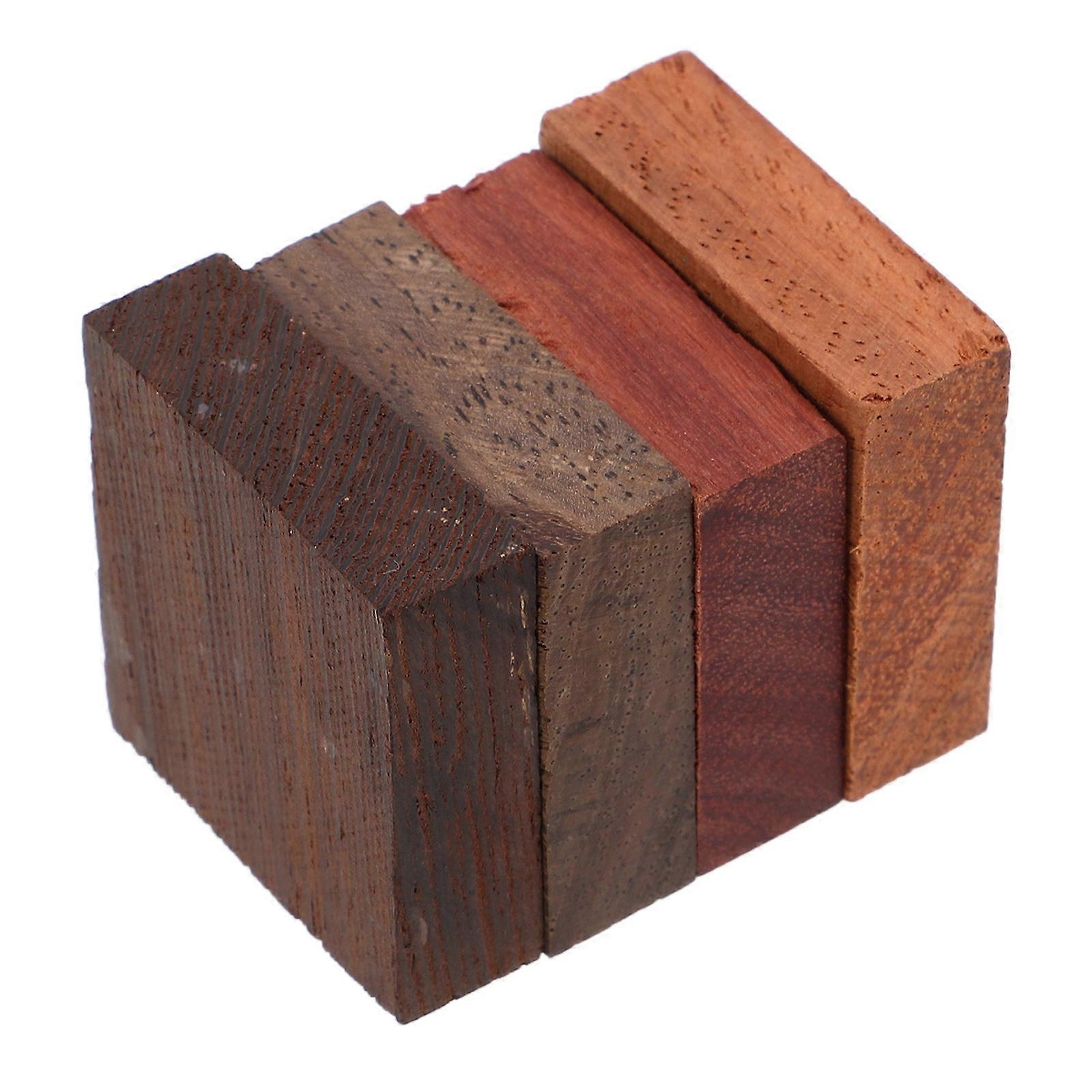 Square Exotic Wood Blanks 20 Pcs For DIY Projects Craft Supplies Woodturning Assorted Color Wooden Pieces