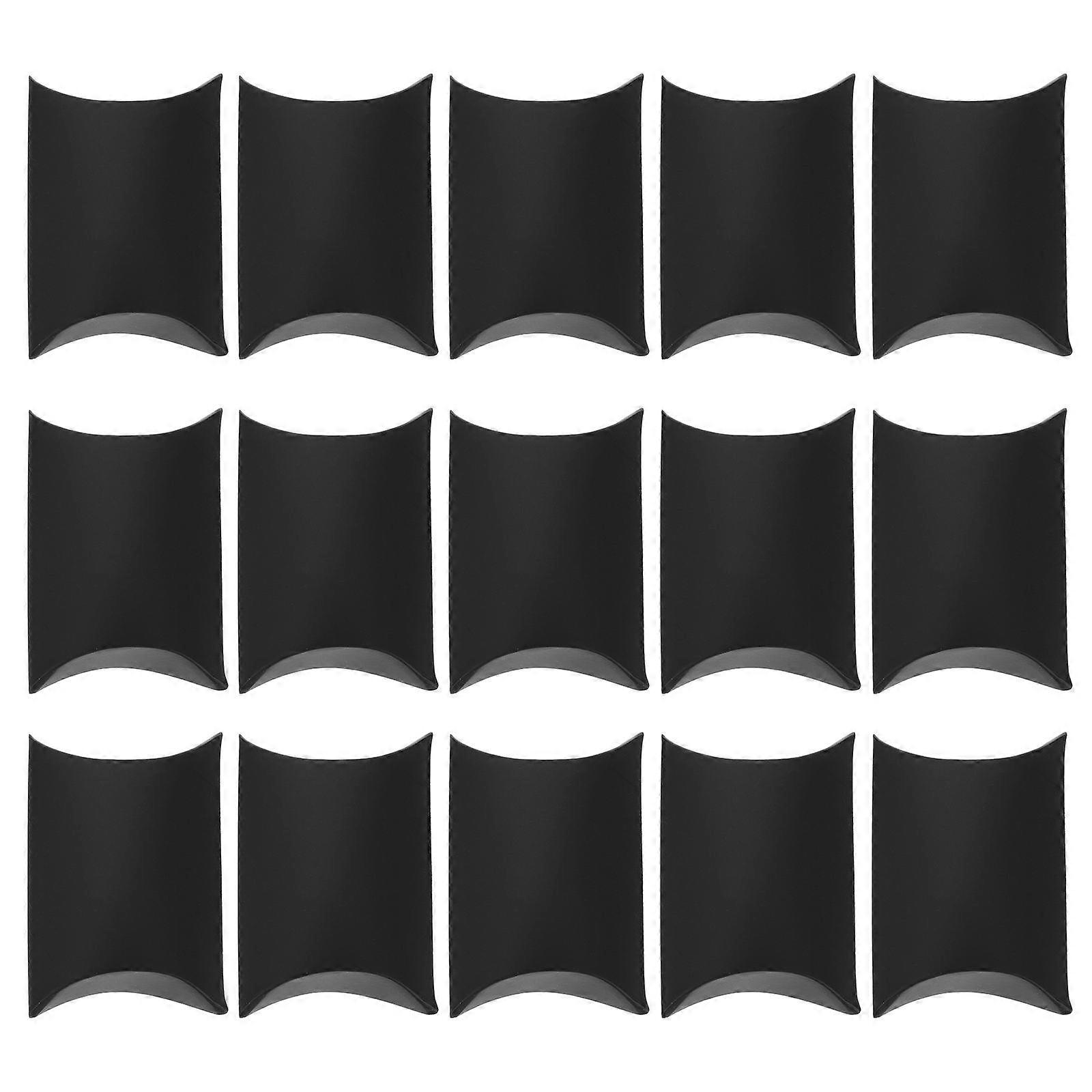 Candy Gift Boxes Pillow Shape for Storage Use 100Pcs Black Paper Storage