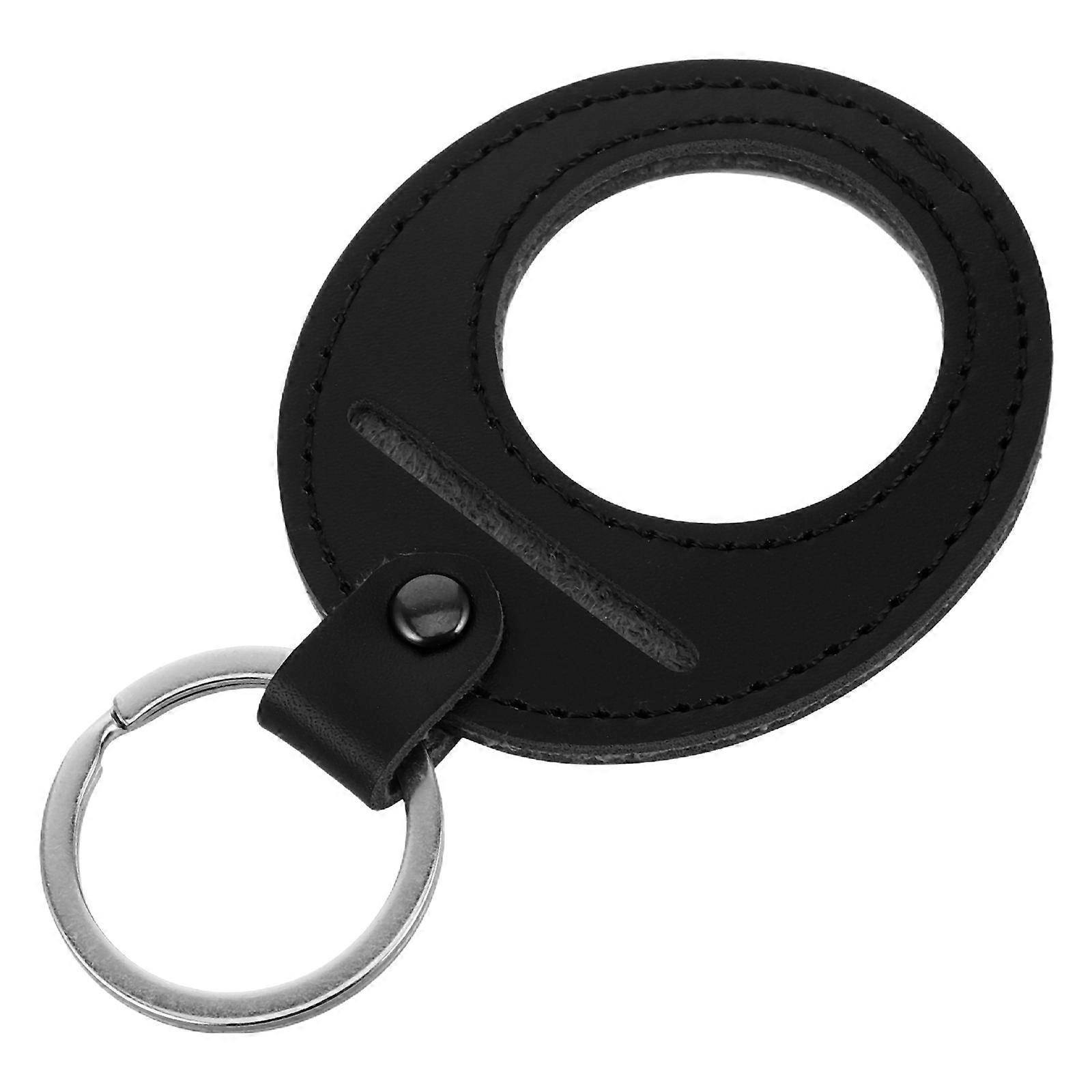 Stylish Coin Holder Keychain for Badge Supply with 2Pcs Black Commemorative Sleeve