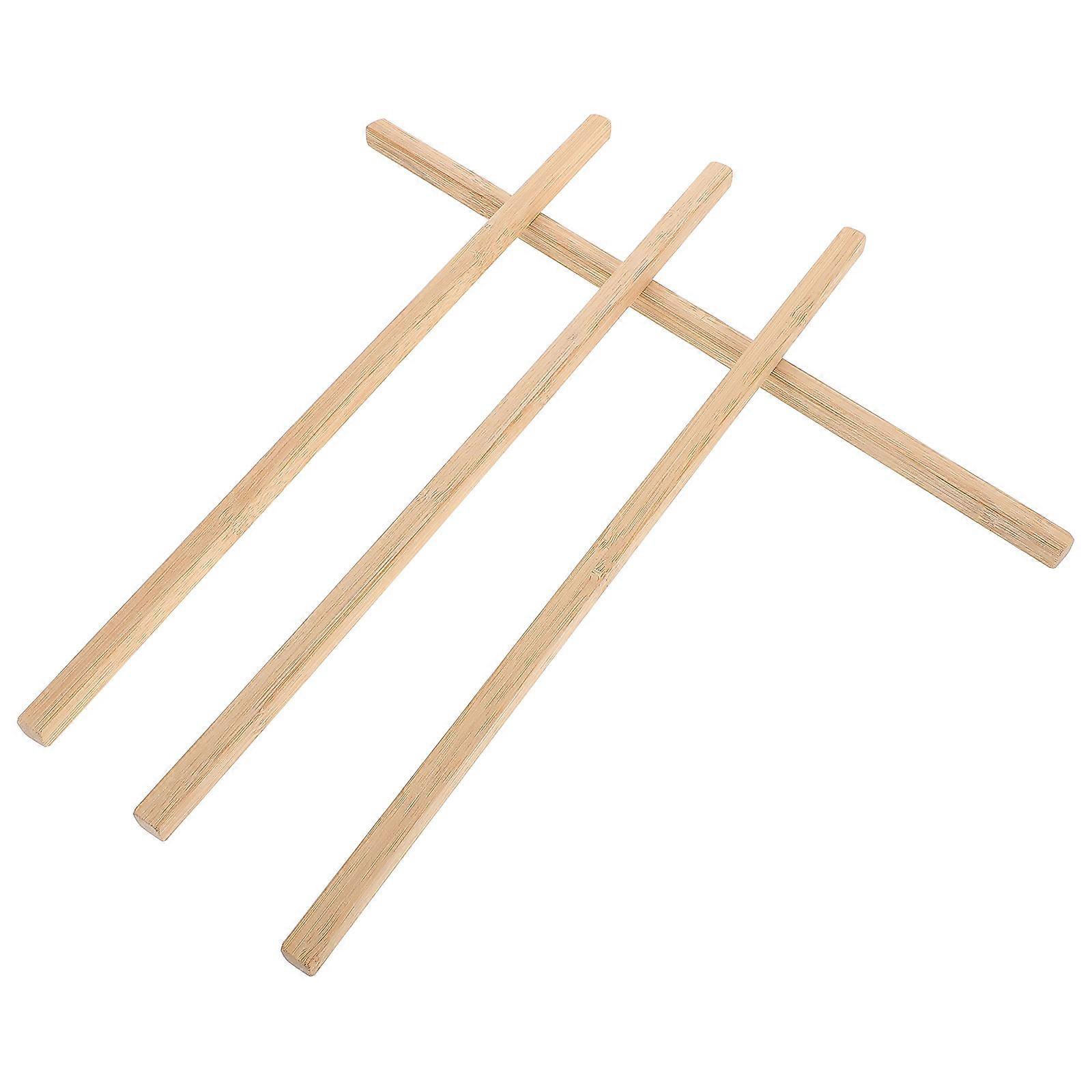 Wooden Mahjong Pushers Mahjong Game Racks for Storage 4Pcs Set