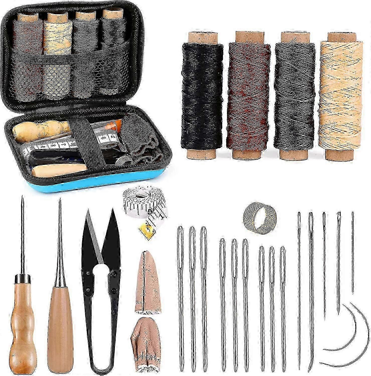 طقم الخياطة ، أدوات Wor و ، طقم Wor مع Lar-eye Stitng ، خيط مشمع ، مندوب تنجيد